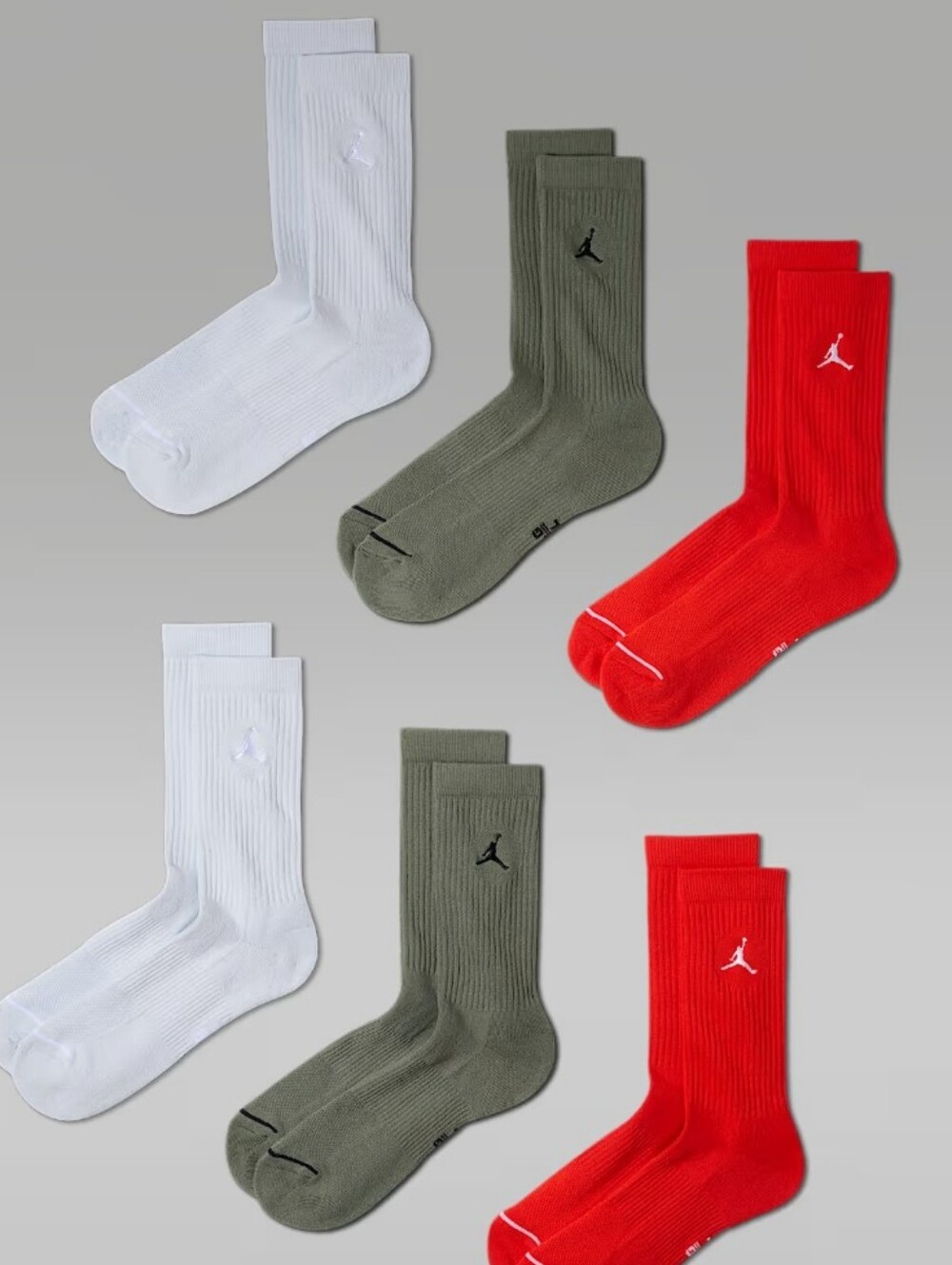 Jordan 6-PK Everyday Crew Athletic Socks